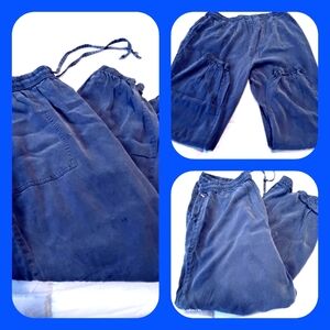 Victoria Secret PINK Slate Blue Two Pocket Luxe Joggers